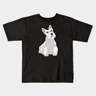 White Scottish Terrier Dog Kids T-Shirt